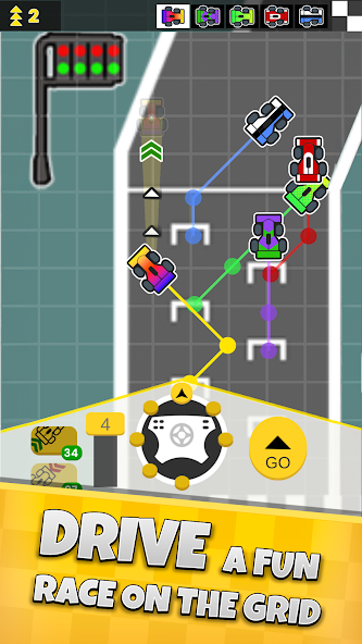 GPixel - Turn Based Racing - экран гонки 2