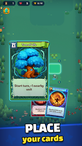 Clash of Realms: размещение карт на поле боя