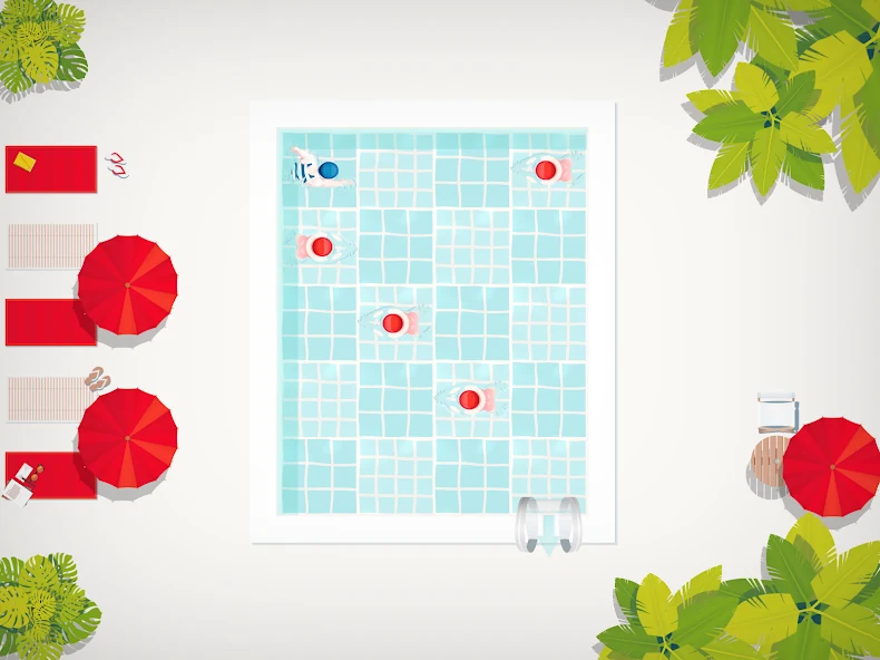 Swim Out экран игры с несколькими направлениями движения