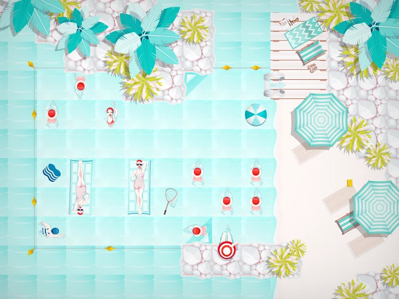 Swim Out игровой уровень с водной локацией и логическим маршрутом